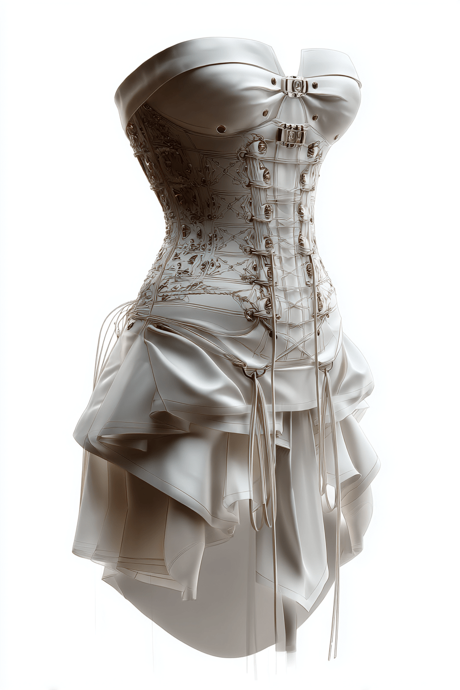 Ivory Corset Mini Dress - Image 5