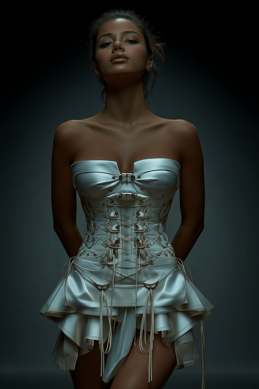 Ivory Corset Mini Dress