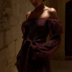 Burgundy Off-Shoulder Mini Dress