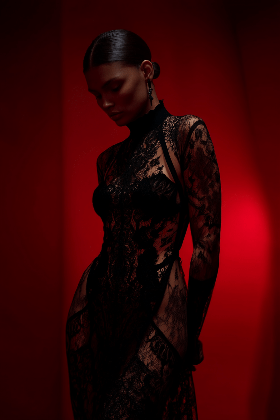 Midnight Lace Dress - Image 3